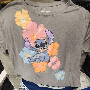 Disney stitch crop shirt